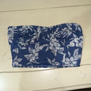 American Eagle Outfitters Navy Blue Strapless Top